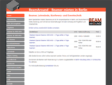 Tablet Screenshot of booking.beamaround.de